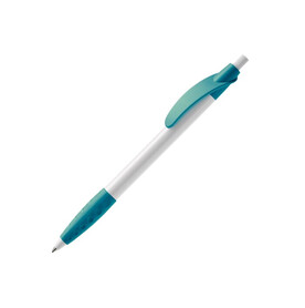 Kugelschreiber Cosmo Grip HC - Weiss / Türkis bedrucken, Art.-Nr. LT87622-N0137 Kugelschreiber Cosmo Grip HC - Weiss / Türkis bedrucken, Art.-Nr. LT87622-N0137