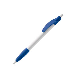 Kugelschreiber Cosmo Grip HC - Weiss / Königsblau bedrucken, Art.-Nr. LT87622-N0114