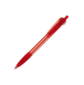 Kugelschreiber Cosmo Grip Transparent - Transparent Rot bedrucken, Art.-Nr. LT87624-N0421 Kugelschreiber Cosmo Grip Transparent - Transparent Rot bedrucken, Art.-Nr. LT87624-N0421