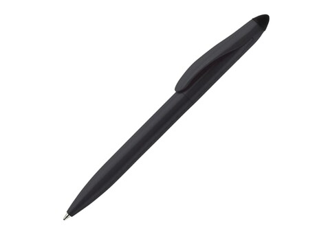 Stylus Kugelschreiber Touchy - Schwarz / Schwarz bedrucken, Art.-Nr. LT87694-N0202