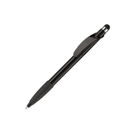 Kugelschreiber Cosmo Stylus - Schwarz / Schwarz bedrucken, Art.-Nr. LT87695-N0202