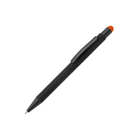 New York schwarz Gummiert Stylus - Schwarz / Orange bedrucken, Art.-Nr. LT87755-N0226 New York schwarz Gummiert Stylus - Schwarz / Orange bedrucken, Art.-Nr. LT87755-N0226