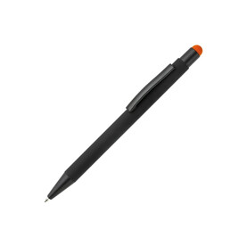 New York schwarz Gummiert Stylus - Schwarz / Orange bedrucken, Art.-Nr. LT87755-N0226