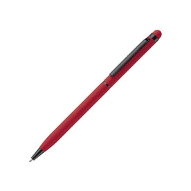 Kugelschreiber Stylus Metall gummiert - Rot bedrucken, Art.-Nr. LT87761-N0021