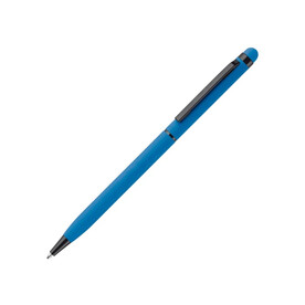 Kugelschreiber Stylus Metall gummiert - Blau bedrucken, Art.-Nr. LT87761-N0011