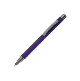 Metallkugelschreiber New York Soft Touch - Purple bedrucken, Art.-Nr. LT87767-N0072 Metallkugelschreiber New York Soft Touch - Purple bedrucken, Art.-Nr. LT87767-N0072