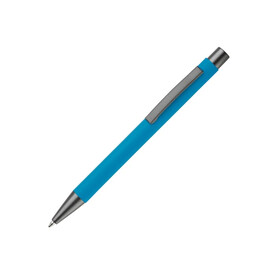 Metallkugelschreiber New York Soft Touch - Hellblau bedrucken, Art.-Nr. LT87767-N0012 Metallkugelschreiber New York Soft Touch - Hellblau bedrucken, Art.-Nr. LT87767-N0012