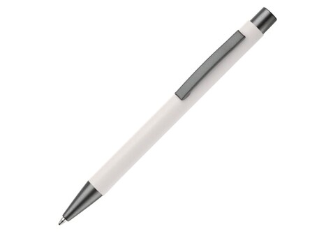 Metallkugelschreiber New York Softtouch - Weiss bedrucken, Art.-Nr. LT87767-N0001
