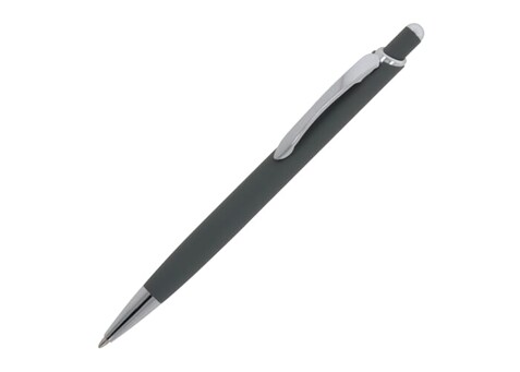 Kugelschreiber Monaco Metall Soft Touch - Grau bedrucken, Art.-Nr. LT87780-N0061