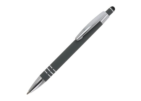 Kugelschreiber Athen Metall Softtouch - Grau bedrucken, Art.-Nr. LT87781-N0061