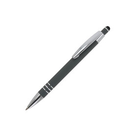 Kugelschreiber Athen Metall Softtouch - Grau bedrucken, Art.-Nr. LT87781-N0061