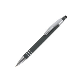 Kugelschreiber Athen Metall Soft Touch - Grau bedrucken, Art.-Nr. LT87781-N0061