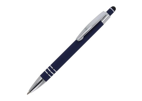 Kugelschreiber Athen Metall Soft Touch - Dunkelblau bedrucken, Art.-Nr. LT87781-N0010