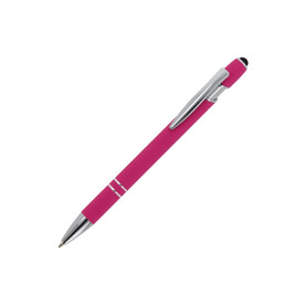 Kugelschreiber Paris Metall Soft Touch - Rosa bedrucken, Art.-Nr. LT87782-N0076