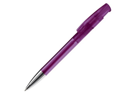 Kugelschreiber Avalon Transparent mit Metallspitze - Transparent / Purple bedrucken, Art.-Nr. LT87945-N0472