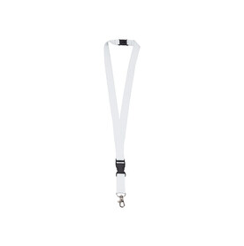 Lanyard Polyester - Weiss bedrucken, Art.-Nr. LT90879-N0001