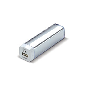 Powerbank Transparent 2200mAh - Transparent Silber bedrucken, Art.-Nr. LT91029-N0405