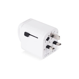 Universal Reiseadapter - Weiss bedrucken, Art.-Nr. LT91193-N0001
