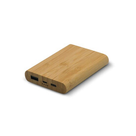  Powerbank Bambus 5.000mAh - Holz bedrucken, Art.-Nr. LT91275-N0093