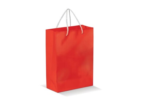 Laminierte Papiertasche, klein - Rot bedrucken, Art.-Nr. LT91511-N0021