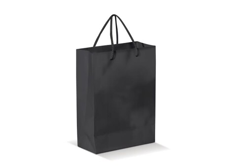 Laminierte Papiertasche, klein - Schwarz bedrucken, Art.-Nr. LT91511-N0002