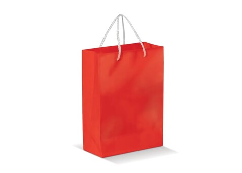 Laminierte Papiertasche, groß - Rot bedrucken, Art.-Nr. LT91513-N0021