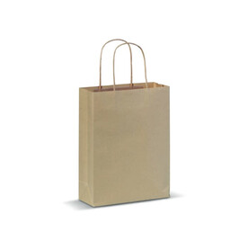 Kraftpapierbeutel 90g/m² 18x8x22cm - Braun bedrucken, Art.-Nr. LT91622-N0051