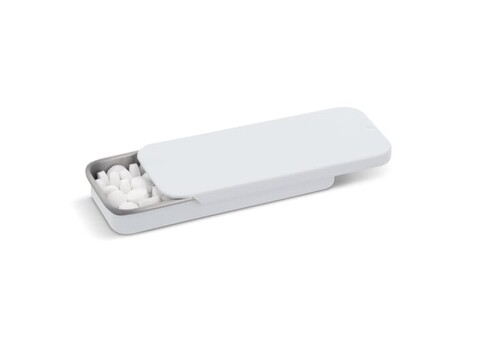 Mini-Schiebedose Pfefferminz - Weiss bedrucken, Art.-Nr. LT91792-N0001