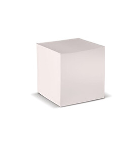 Zettelblock aus recycelten Papier 10x10x10cm - Weiss bedrucken, Art.-Nr. LT91802-N0001