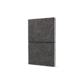 Notebook-Filz A5 - Dunkelgrau bedrucken, Art.-Nr. LT92068-N0060