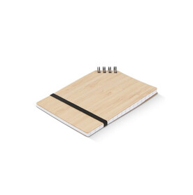 Notizbuch Bamboo Corner-Bound A6 - Natur bedrucken, Art.-Nr. LT92072-N0094