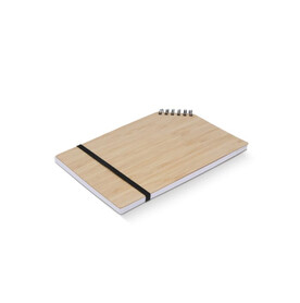 Notizbuch Bamboo Eckband A5 - Natur bedrucken, Art.-Nr. LT92073-N0094