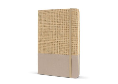 Notizbuch Jute R-PET - Ecru bedrucken, Art.-Nr. LT92077-N0054