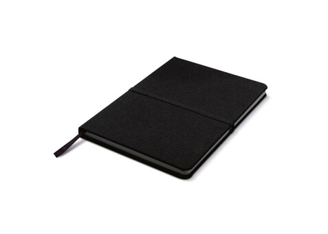 Bullet Journal DIN A5 aus RPET-Material - Schwarz bedrucken, Art.-Nr. LT92530-N0002