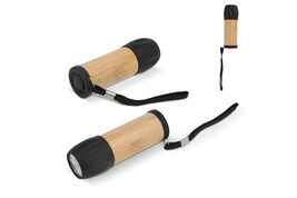 R-ABS &amp;amp; Bambus-Taschenlampe bedrucken, Art.-Nr. LT93317