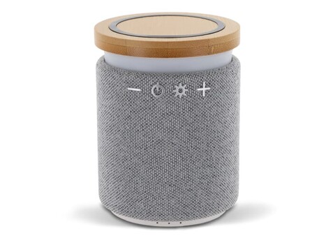 Bamboo wireless speaker - Grau bedrucken, Art.-Nr. LT95021-N0061 Bamboo wireless speaker - Grau bedrucken, Art.-Nr. LT95021-N0061