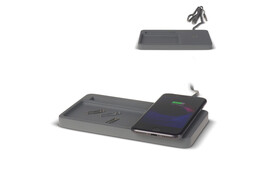 Limestone Desk organizer with wireless charger 5W bedrucken, Art.-Nr. LT95045