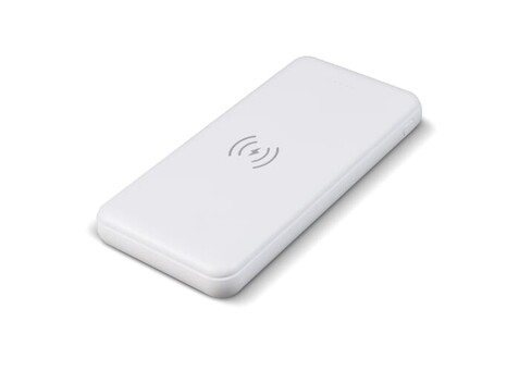 Elite Powerbank inkl. Wireless-Charger 8000mAh - Weiss bedrucken, Art.-Nr. LT95096-N0001