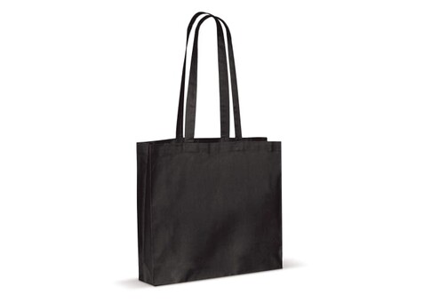 Umhängetasche baumwolle OEKO-TEX® 140g/m² 40x10x35cm - Schwarz bedrucken, Art.-Nr. LT95160-N0002