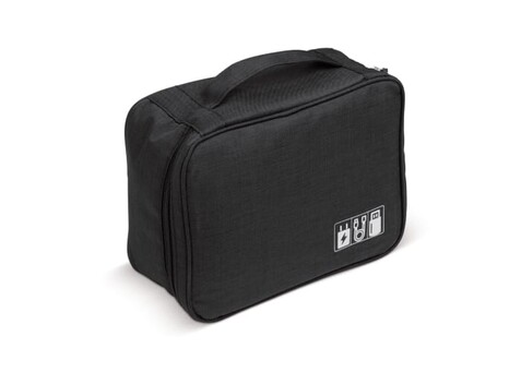 Travel Essentials Elektronik-Organizer - Schwarz bedrucken, Art.-Nr. LT95170-N0002