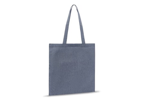 Einkaufstasche aus recycelter Baumwolle 38x42cm - Blau bedrucken, Art.-Nr. LT95198-N0011