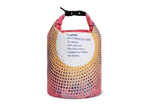 Custom-made wasserdichter Seesack 5L IPX5 - Weiß/transparent bedrucken, Art.-Nr. LT95202-N0995