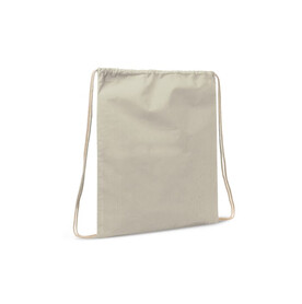 Kordelzugbeutel baumwolle OEKO-TEX® STANDARD 100 140g/m² 35x45cm - Ecru bedrucken, Art.-Nr. LT95204-N0054