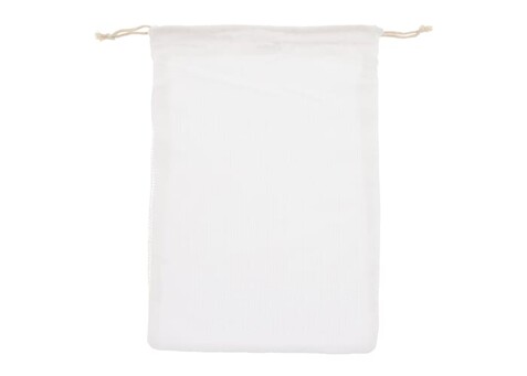 Wiederverwendbare Lebensmitteltasche OEKO-TEX® Baumwolle 30x40cm - Weiss bedrucken, Art.-Nr. LT95209-N0001