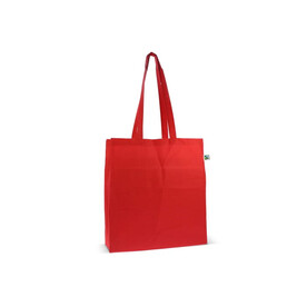 Tasche Fairtrade 140g 38x10x42 - Rot bedrucken, Art.-Nr. LT95235-N0021 Tasche Fairtrade 140g 38x10x42 - Rot bedrucken, Art.-Nr. LT95235-N0021