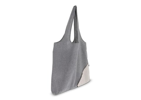 Einkaufstasche Recycelte Baumwolle OEKO-TEX® 140g/m² 38x42cm - Grau bedrucken, Art.-Nr. LT95250-N0061