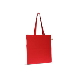 Tasche Fairtrade lang 140g 38x42 - Rot bedrucken, Art.-Nr. LT95253-N0021 Tasche Fairtrade lang 140g 38x42 - Rot bedrucken, Art.-Nr. LT95253-N0021