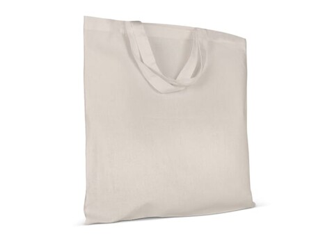 Tragetasche aus Baumwolle OEKO-TEX® 140g/m² 38x42cm kurze Henkel - Ecru bedrucken, Art.-Nr. LT95255-N0054