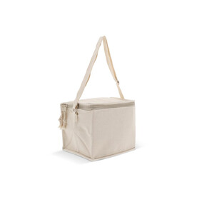 Kühltasche mit einer Ausssenhülle aus baumwolle 22x18x18cm - Ecru bedrucken, Art.-Nr. LT95264-N0054