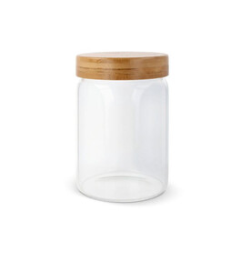 Kanister Glas &amp;amp; Bambus 900ml - Transparent bedrucken, Art.-Nr. LT95432-N0004